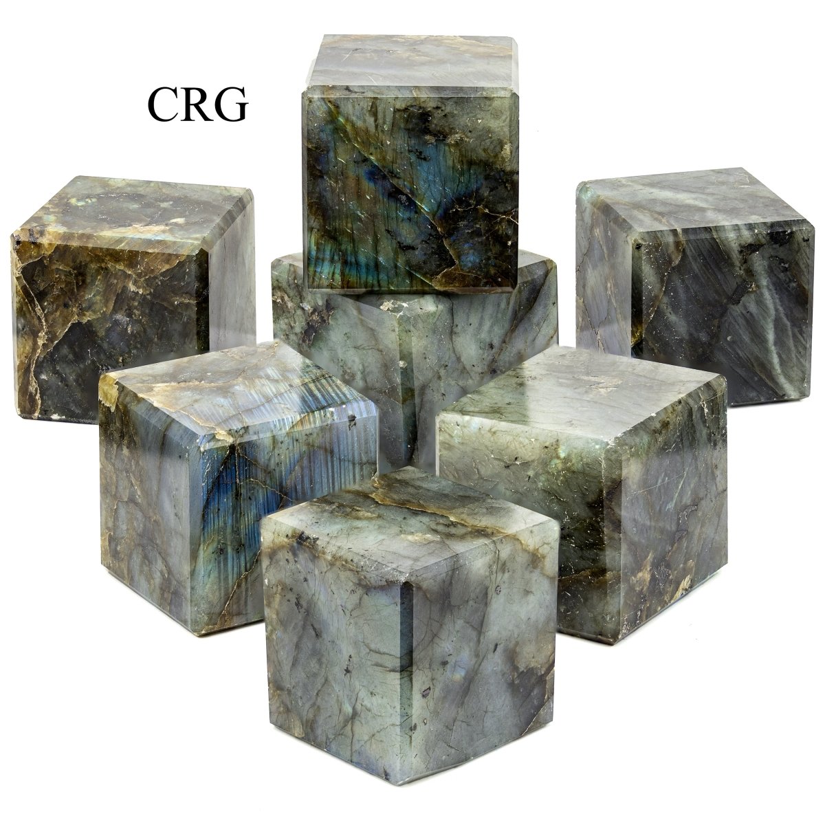 QTY 1 - Labradorite Cube / 2-3" Avg