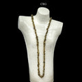 QTY 1 - Labradorite Strand Chip Necklace / 32" AVG