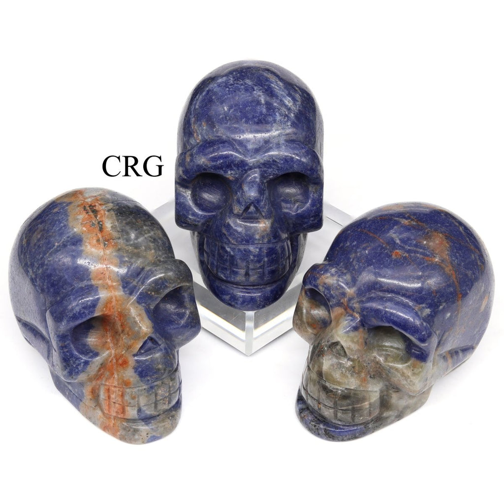 QTY 1 - Lapis Lazuli Gemstone Skull / 3" AVG