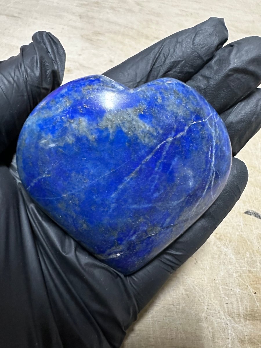 QTY 1 - Lapis Lazuli Puffy Heart / 2-4" AVG