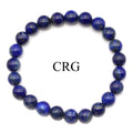 QTY 1 - Lapis Stretch Bracelet / 8 mm Round Beads