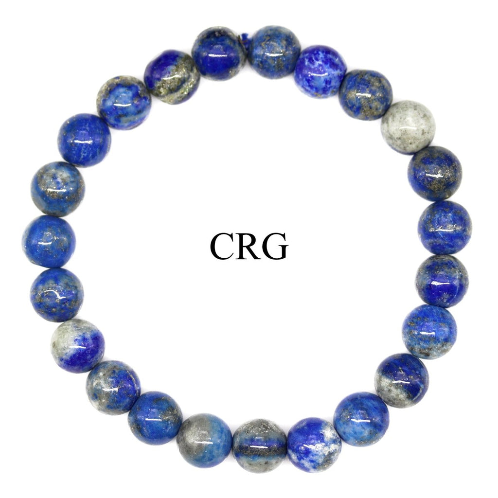 QTY 1 - Lapis Tumbled Bead Stretch Bracelet / 8mm AVG