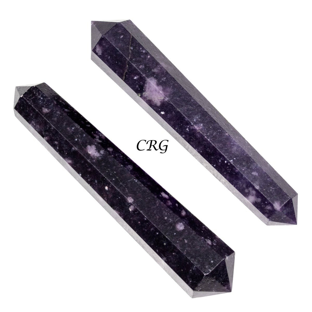 QTY 1 - Lepidolite Double Pointed Wand / 3-5" Avg