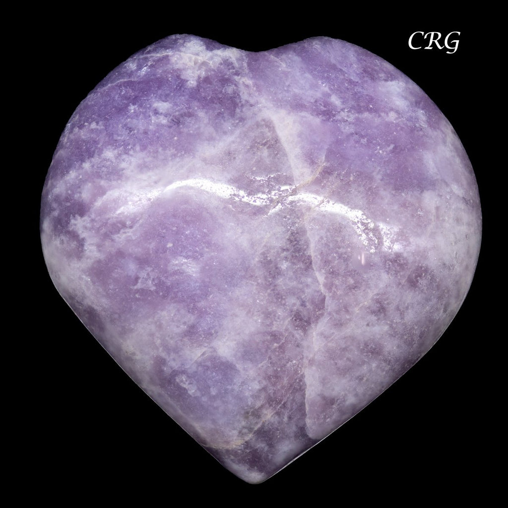QTY 1 - Lepidolite Puffy Heart / 1-1.5" AVG