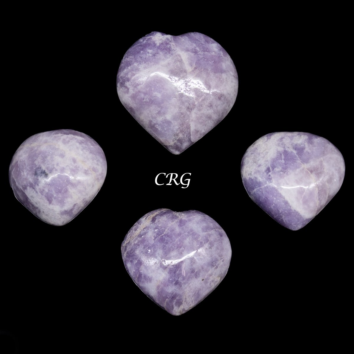 QTY 1 - Lepidolite Puffy Heart / 1-1.5" AVG