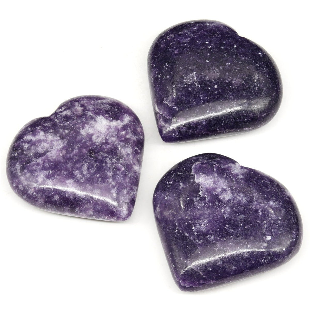QTY 1 - Lepidolite Puffy Heart / 2-4" AVG