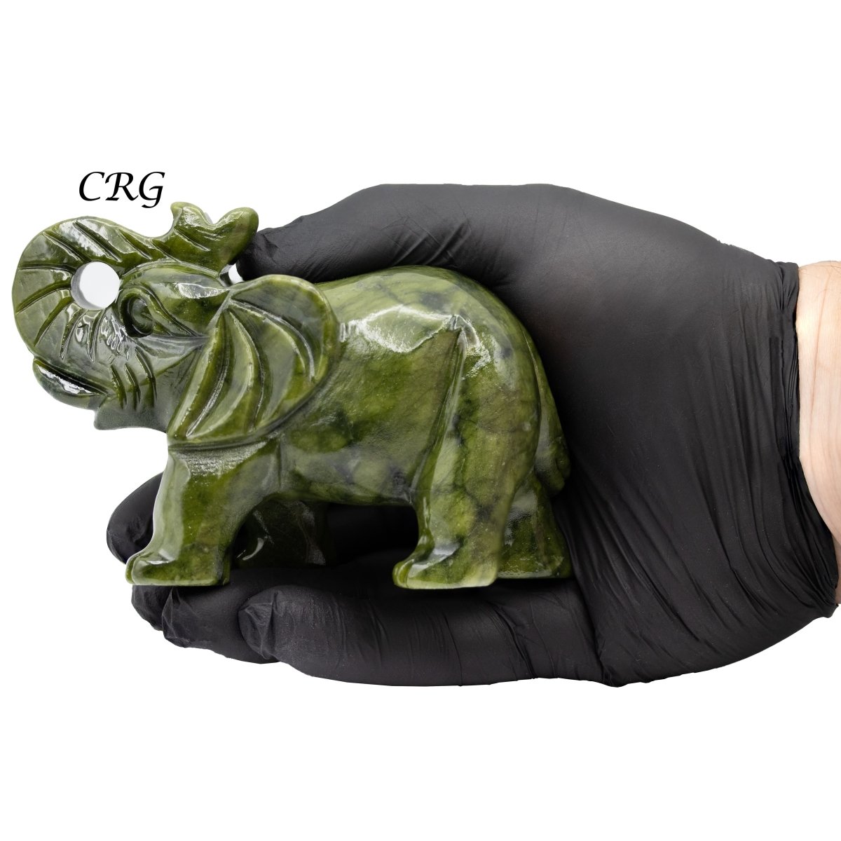 Qty 1. Lucky Crystal Jade Elephant