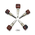 QTY 1 - Mahogany Obsidian Gemstone Cube Bottle Stopper