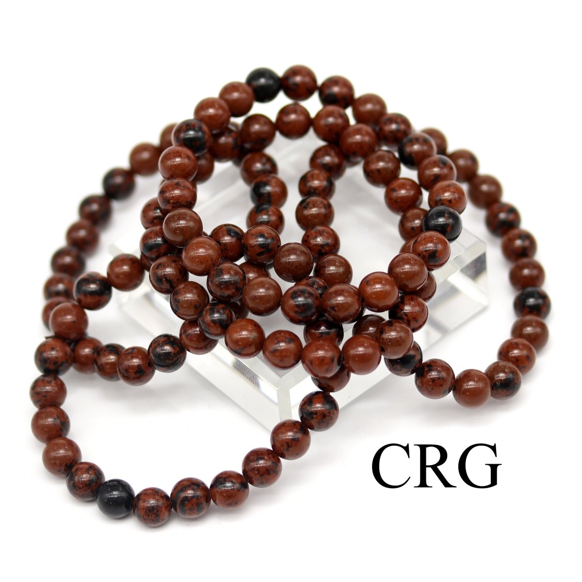 QTY 1 - Mahogany Obsidian Stretch Bracelet / 8mm AVG