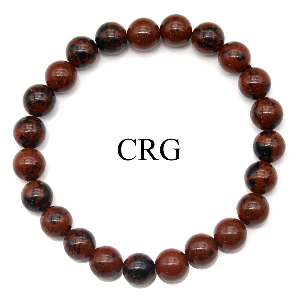 QTY 1 - Mahogany Obsidian Stretch Bracelet / 8mm AVG