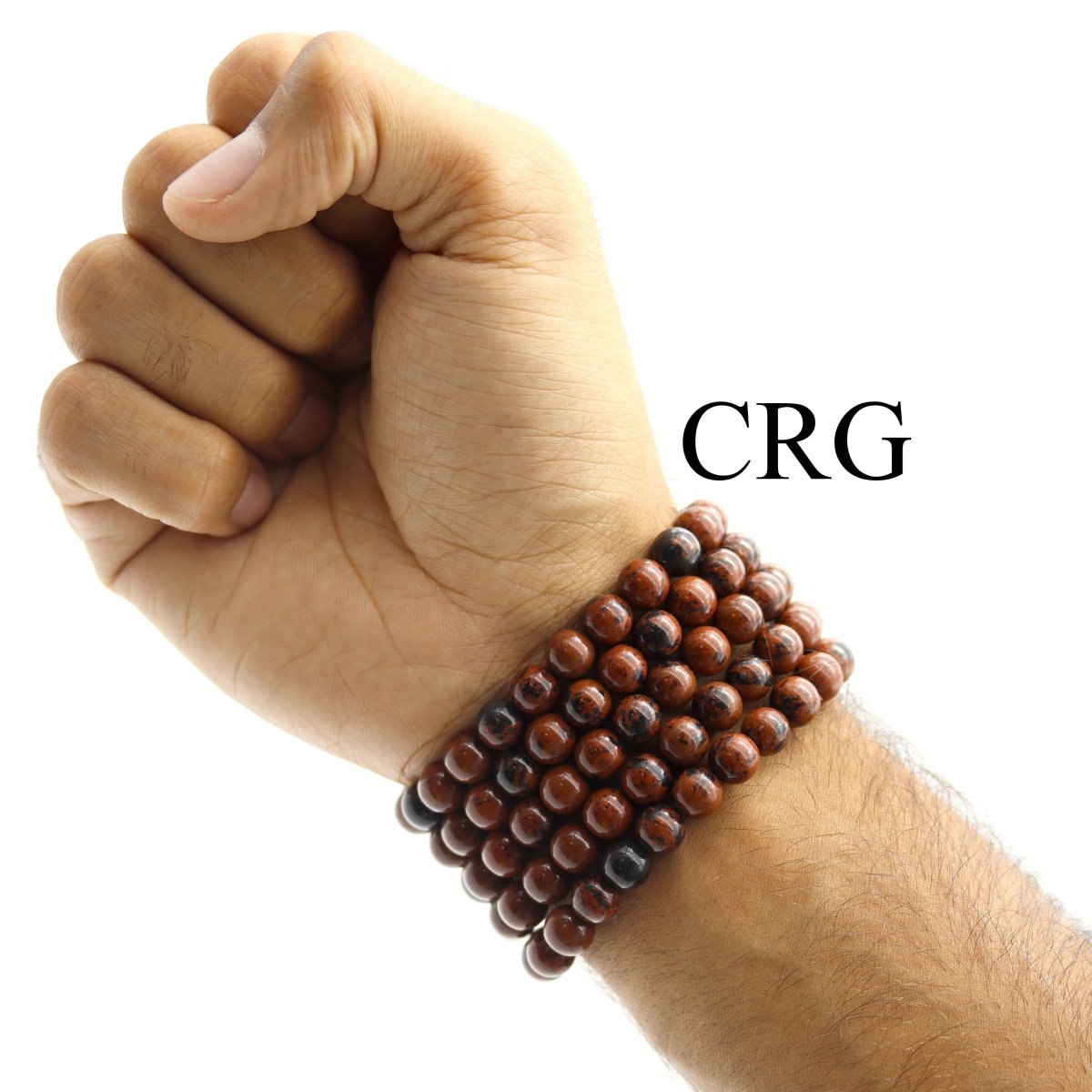 QTY 1 - Mahogany Obsidian Stretch Bracelet / 8mm AVG