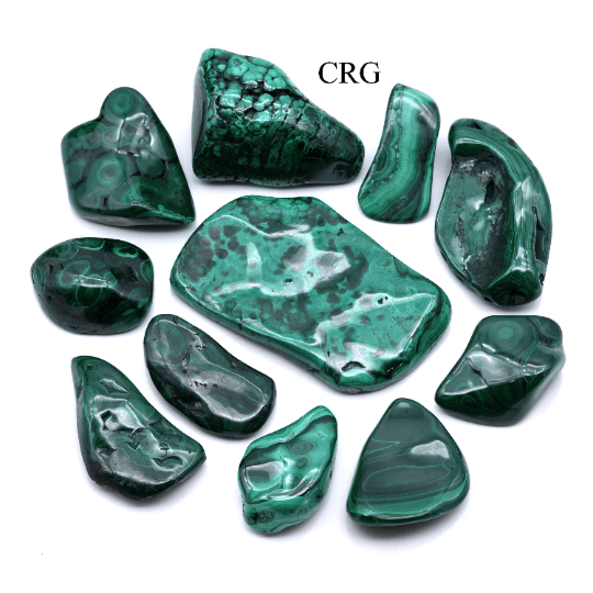 QTY 1 - Malachite Free Forms From Zaire / 3-4" AVG