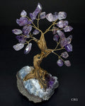 QTY 1 - Medium Brazilian Amethyst Tree w/Crystal Base (4.5"-5.5")