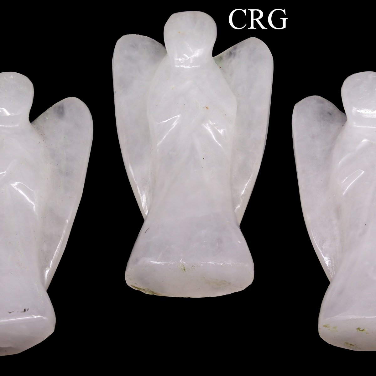 QTY 1 - Milky Quartz Gemstone Pocket Angel / 2" AVG
