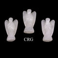QTY 1 - Milky Quartz Gemstone Pocket Angel / 2" AVG