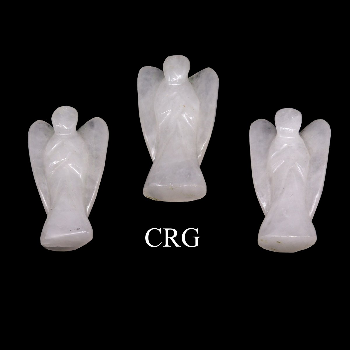 QTY 1 - Milky Quartz Gemstone Pocket Angel / 2" AVG