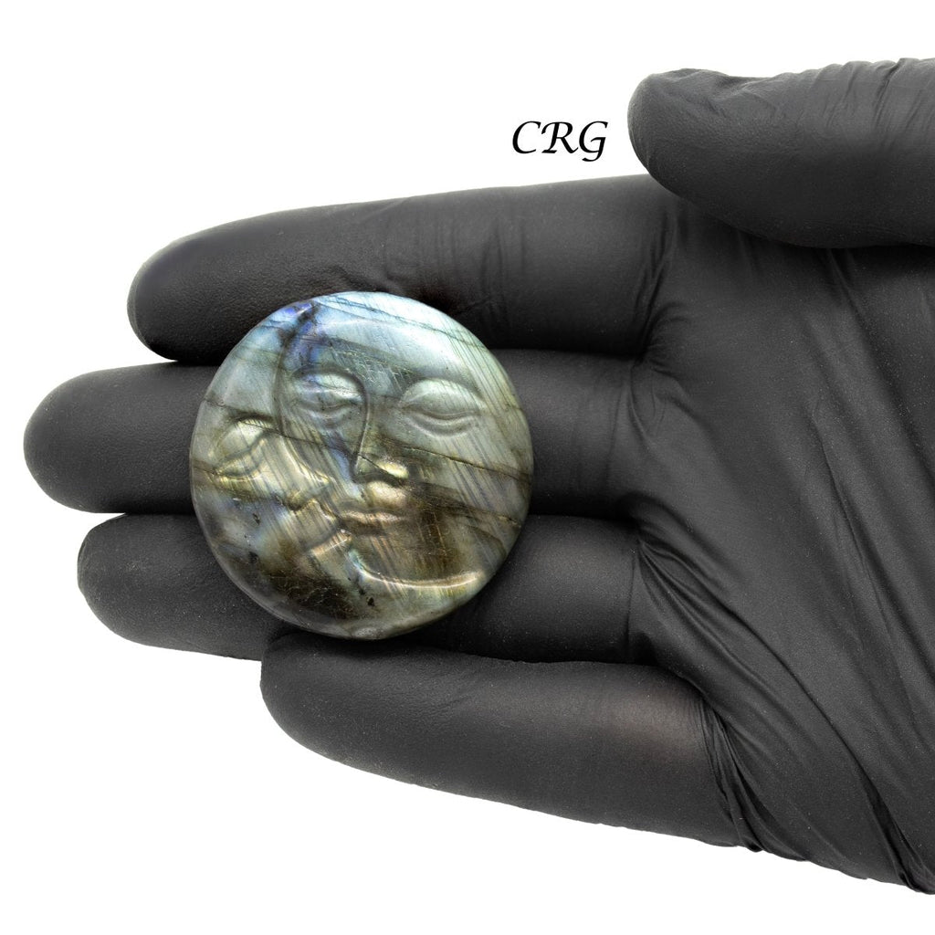 Qty 1 - Moon Labradorite Super Flash Carving