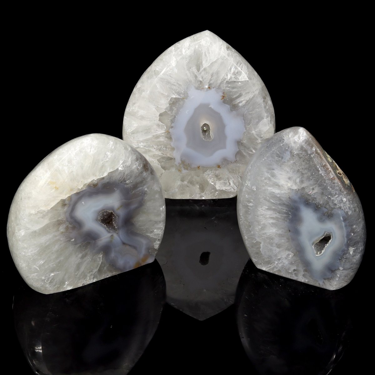 Natural Agate Flame W/ Cut Base - 3"-4.5" - QTY 1