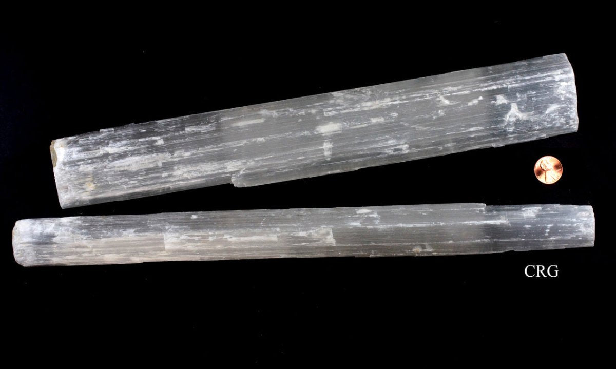 Natural Rough Selenite Stick 13 to 15 In (1 Piece)