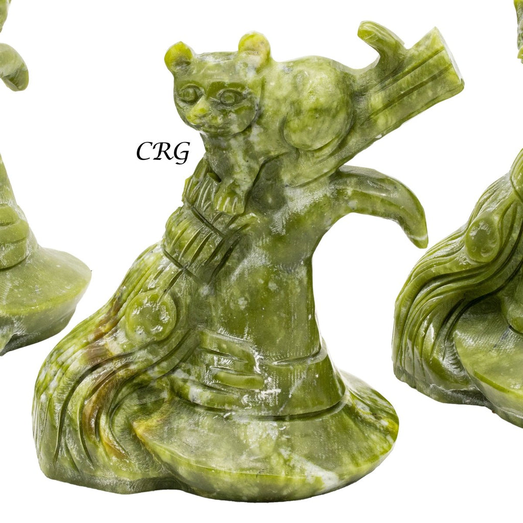 Qty 1 - Nephrite Jade Cat & Hat