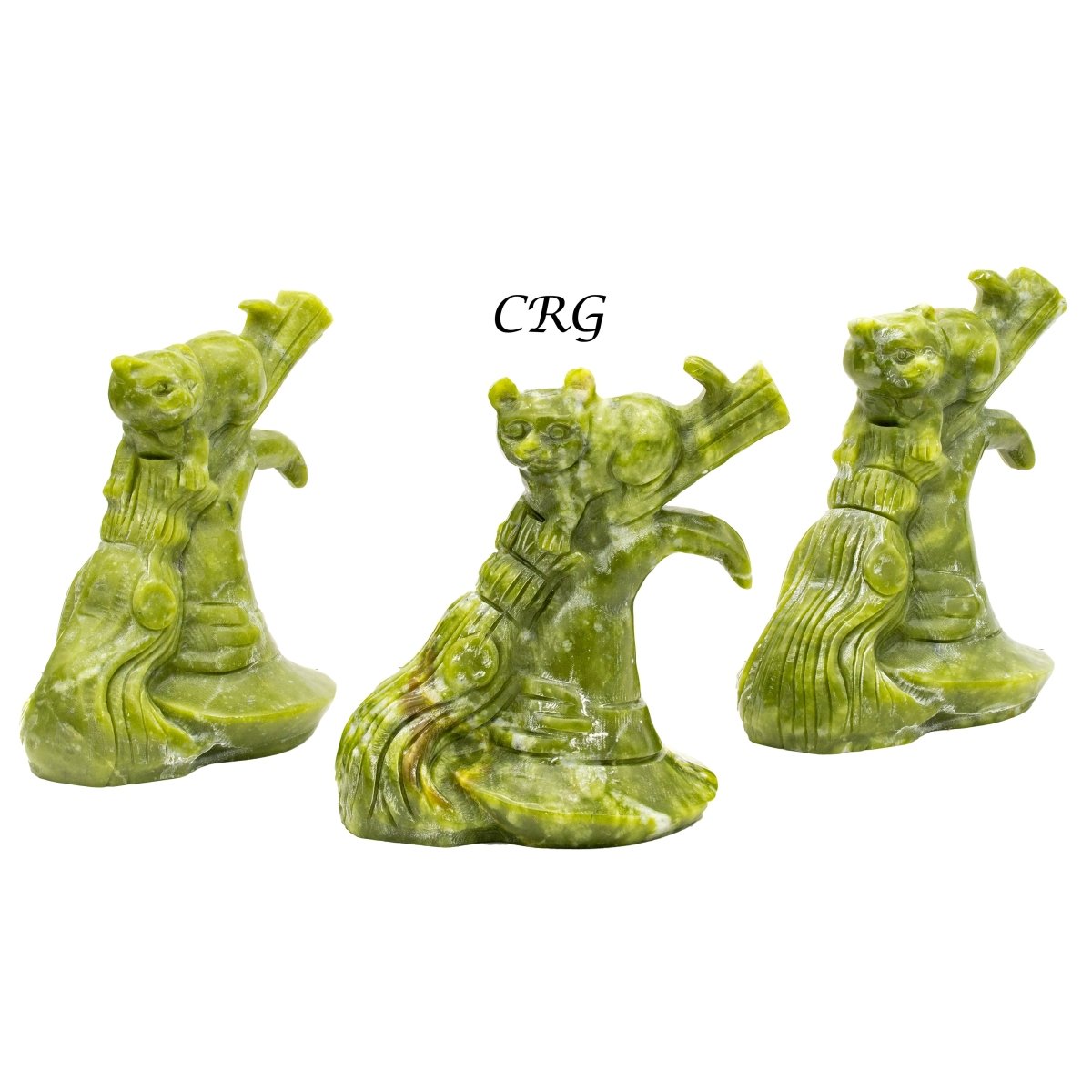Qty 1 - Nephrite Jade Cat & Hat