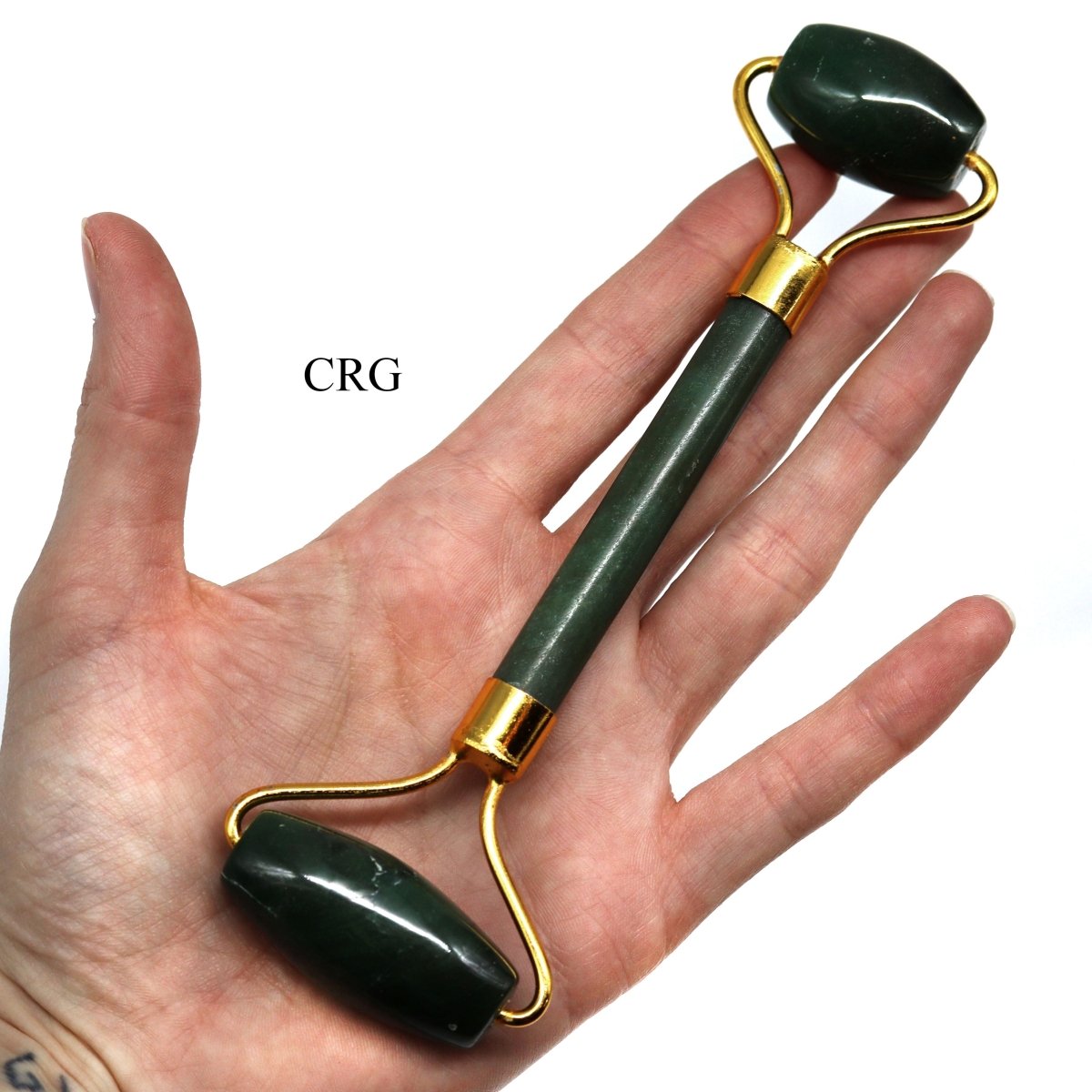 QTY 1 - Nephrite Jade Gemstone Facial Massage Roller / 5.5" AVG