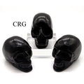 QTY 1 - Obsidian Gemstone Skull / 3" AVG