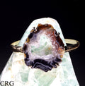 Oco Geode Slice Adjustable Cuff Bracelet Gold Plated (2.75 Inches) (1 Piece)