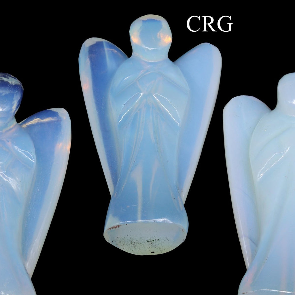 QTY 1 - Opalite Gemstone Pocket Angel / 2" AVG
