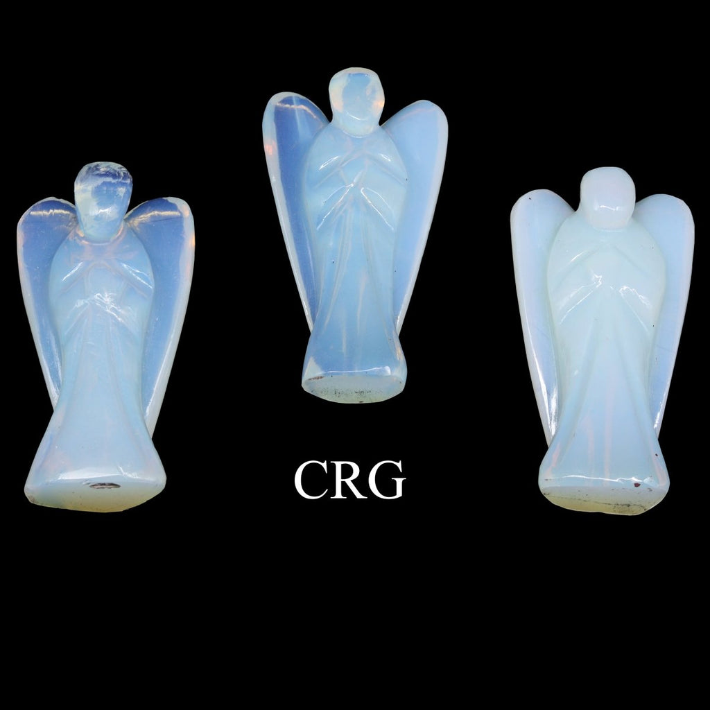 QTY 1 - Opalite Gemstone Pocket Angel / 2" AVG