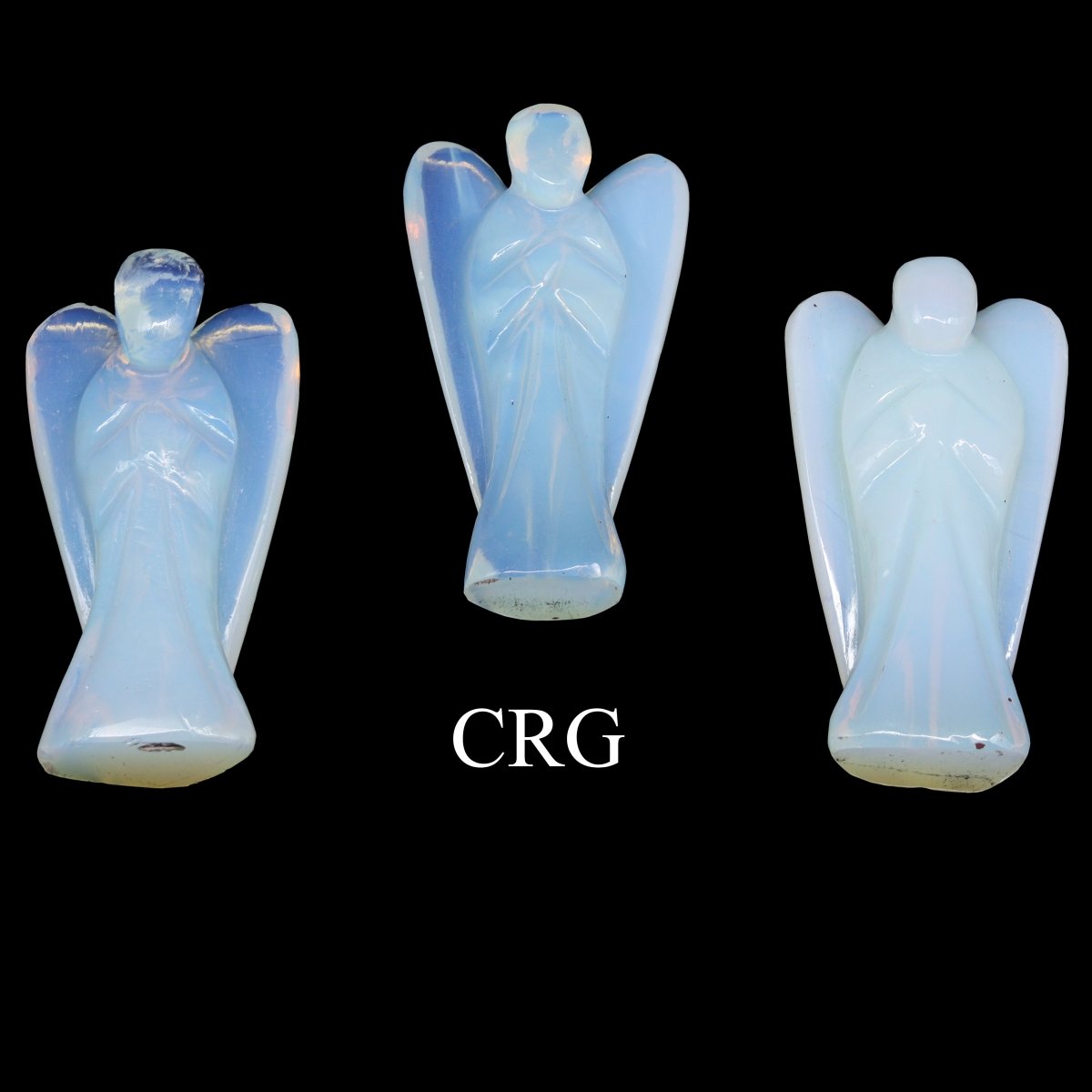 QTY 1 - Opalite Gemstone Pocket Angel / 2" AVG