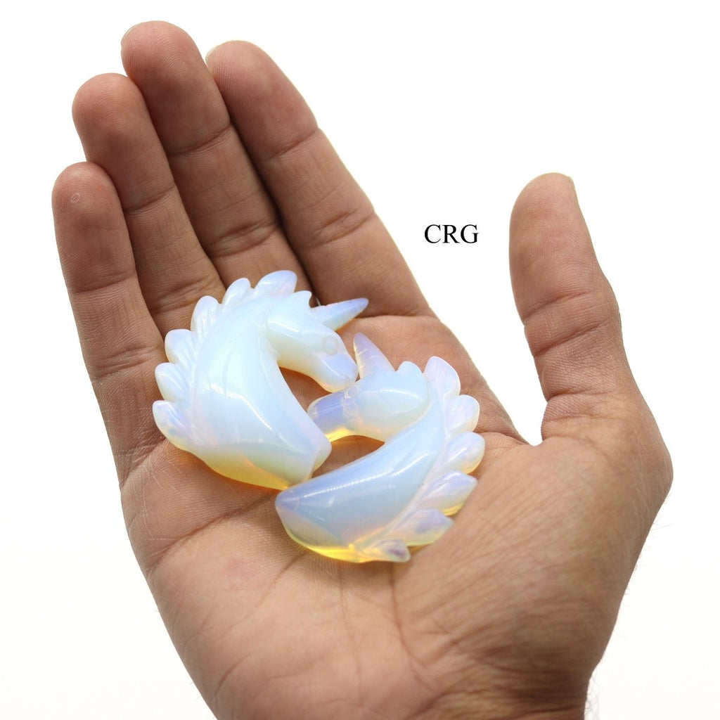 QTY 1 - Opalite Gemstone Unicorn / 2" AVG