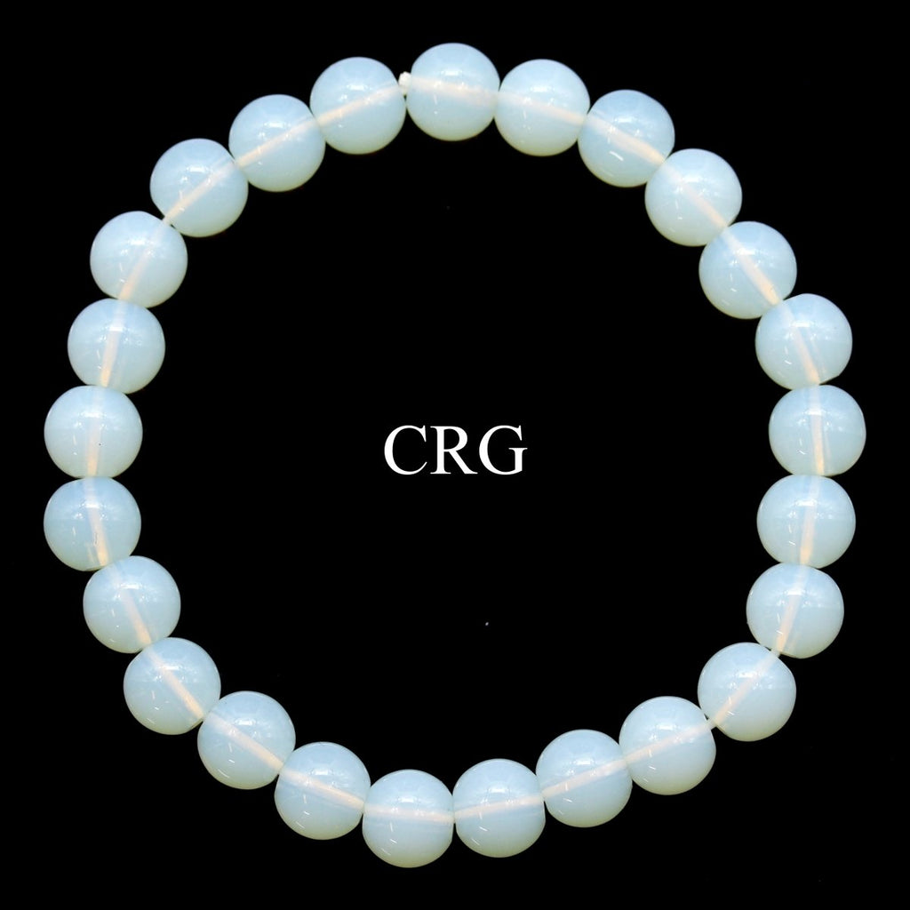 QTY 1 - Opalite Tumbled Bead Stretch Bracelet / 8mm AVG