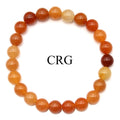 QTY 1 - Orange Quartz Stretch Bracelet / 8mm VG