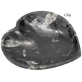 Qty 1 - Orthoceras Fossil Heart Bowl 10cm