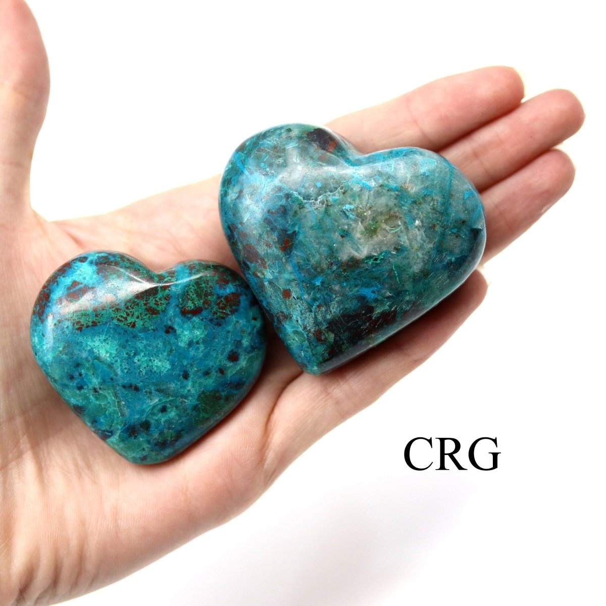 Peru Chrysocolla Heart Shape 40 to 50mm