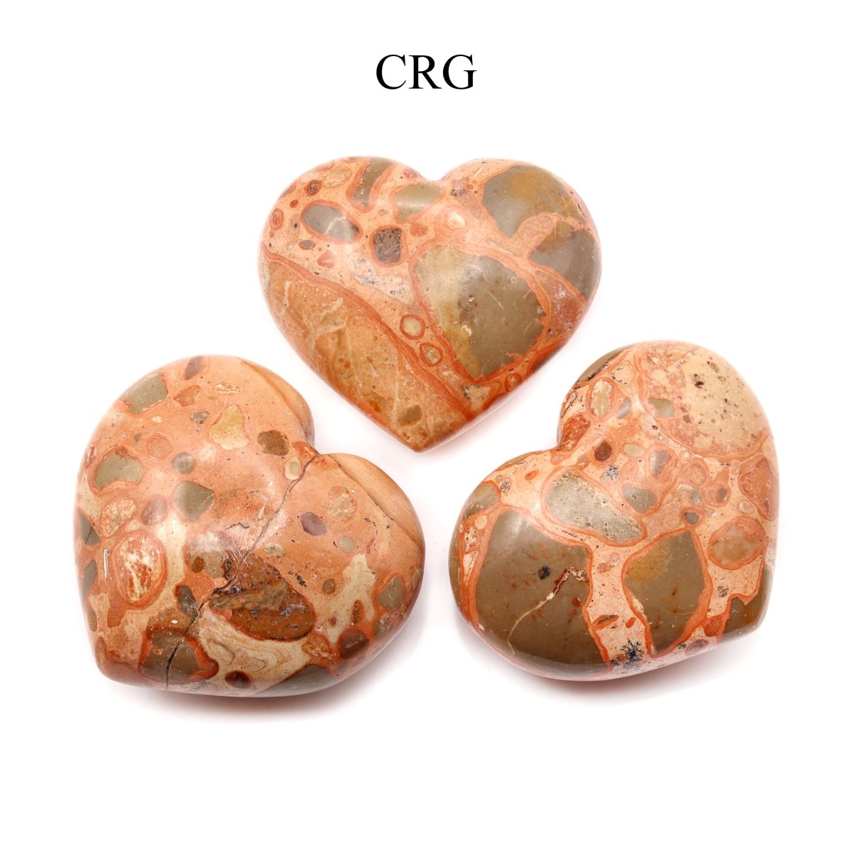 Leopardite Jasper Heart - 30-45 mm - Qty 1