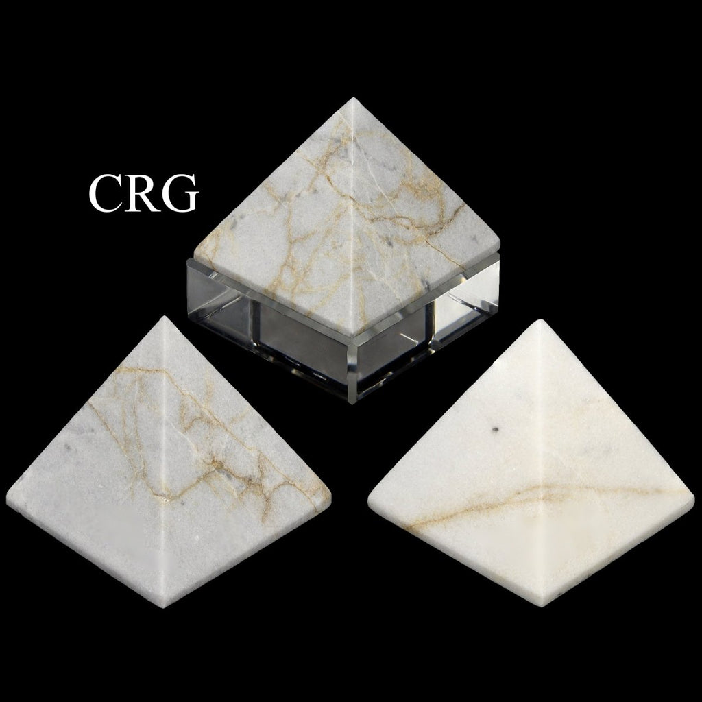 Peru White Onyx Pyramid 80-90mm (1 Piece)