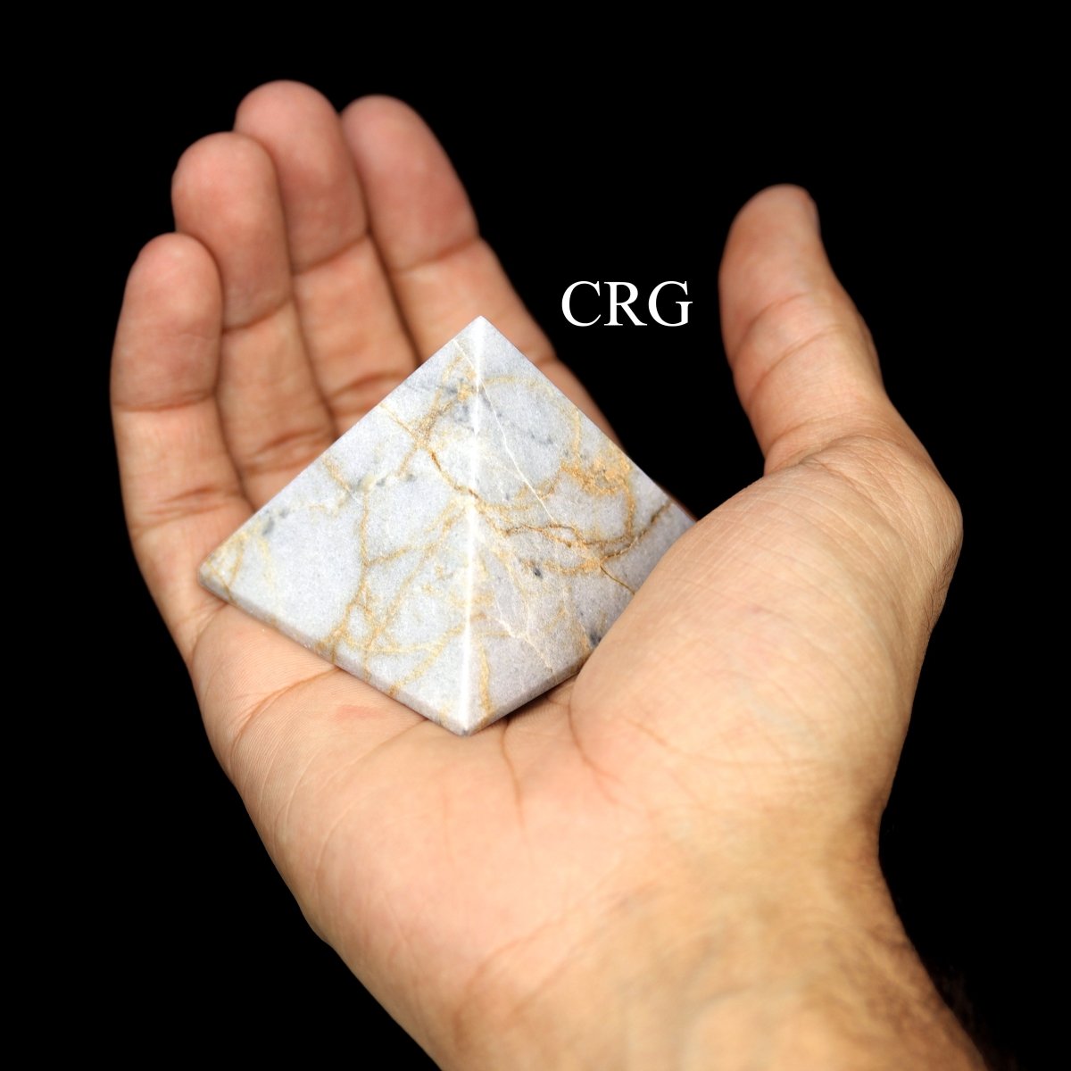 Peru White Onyx Pyramid 80-90mm (1 Piece)
