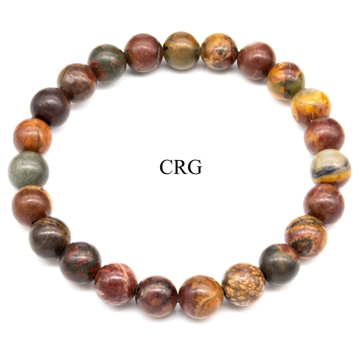 QTY 1 - Picasso Jasper Stretch Bracelet / 8mm AVG