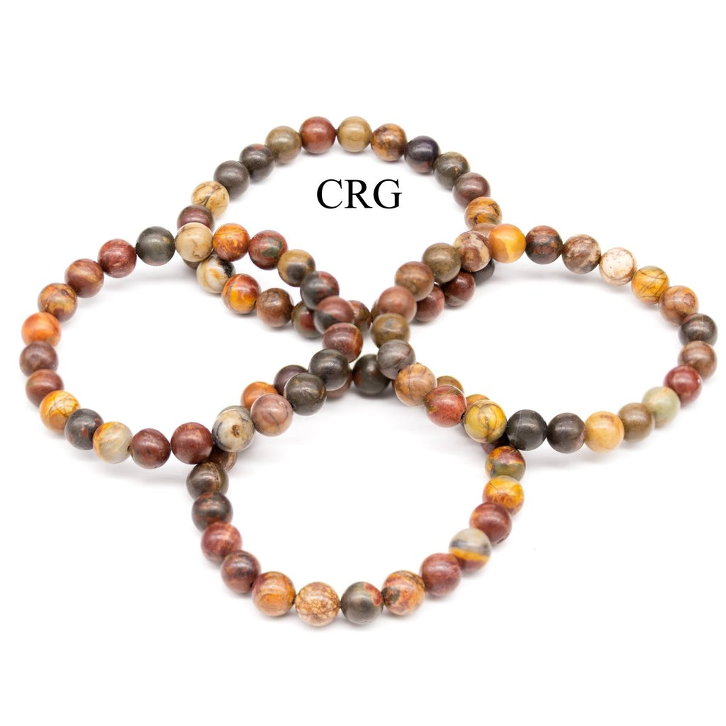 QTY 1 - Picasso Jasper Stretch Bracelet / 8mm AVG