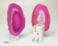 QTY 1 - Pink Agate Nightlight with Bulb and Switch