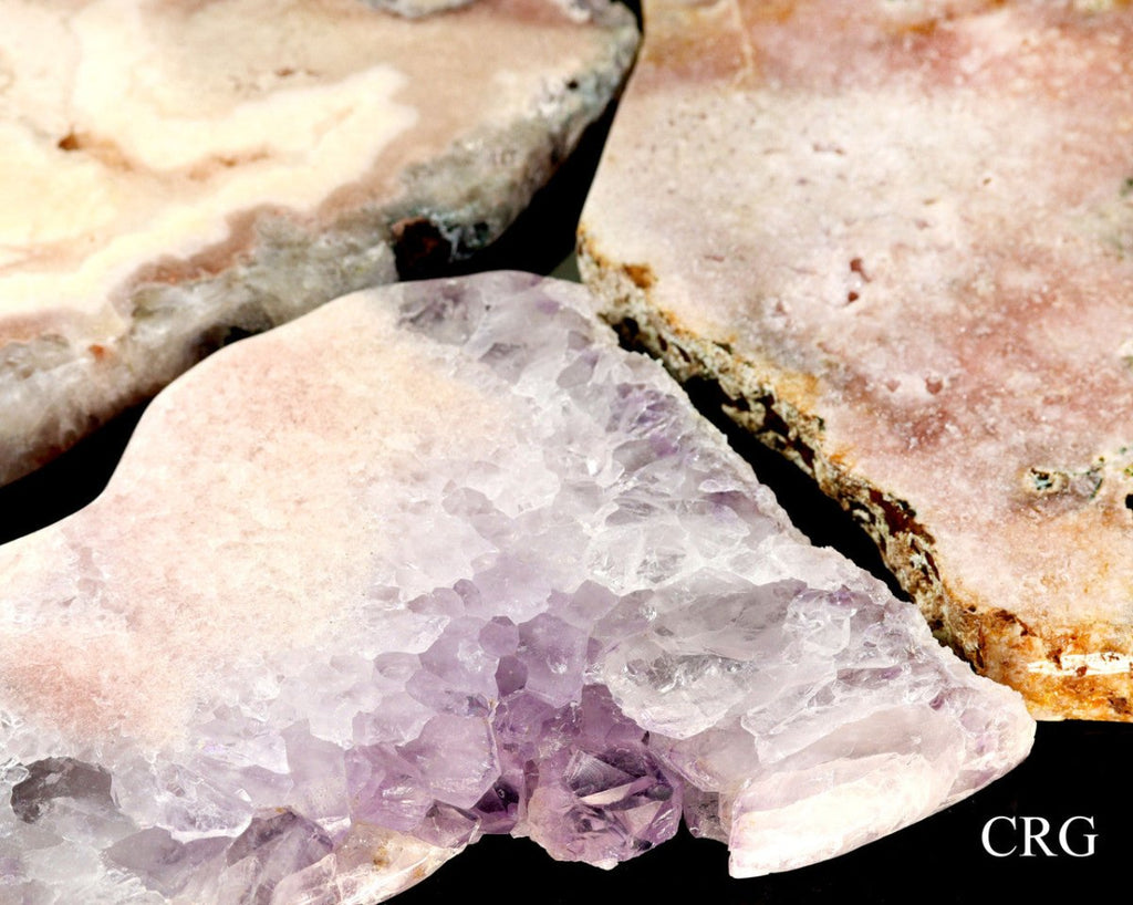 QTY 1 - Pink Amethyst Thick Slab / 1.5-2 Kg Avg