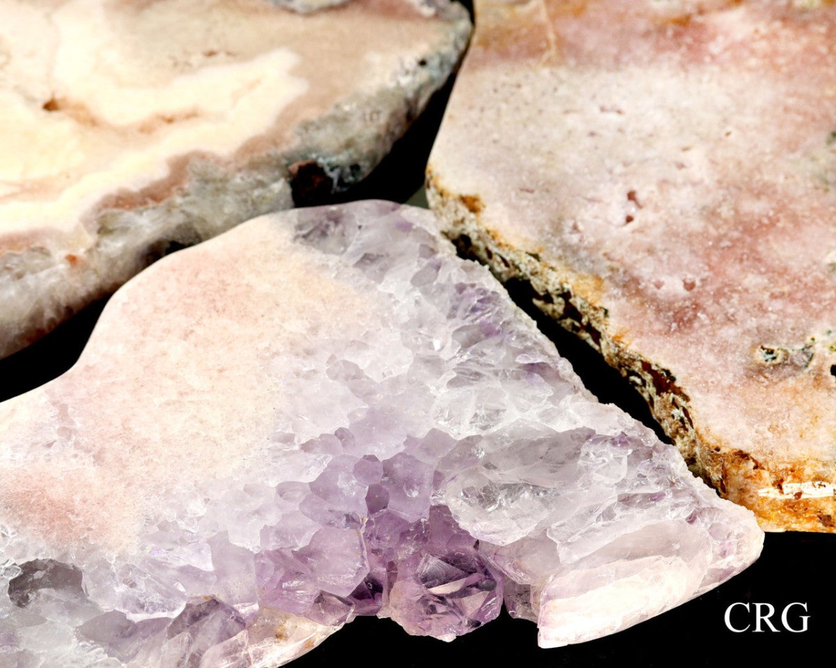 QTY 1 - Pink Amethyst Thick Slab / 1.5-2 Kg Avg