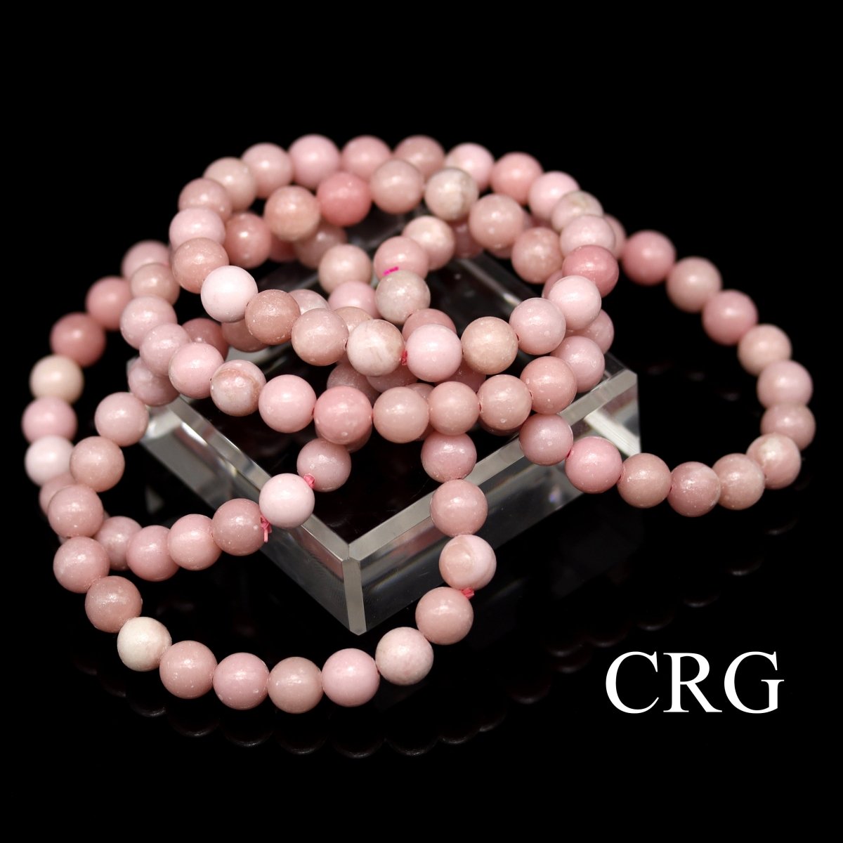 QTY 1 - Pink Opal Stretch Bracelet / 8mm AVG