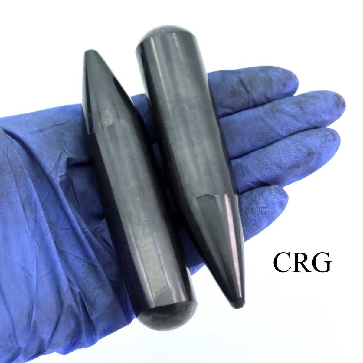 QTY 1 - Polished Russian Shungite Cylindrical Massage Pencil / 10 cm