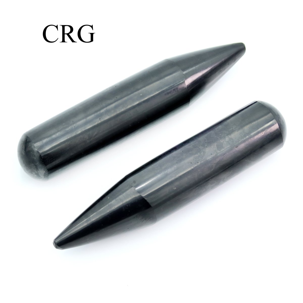 QTY 1 - Polished Russian Shungite Cylindrical Massage Pencil / 10 cm