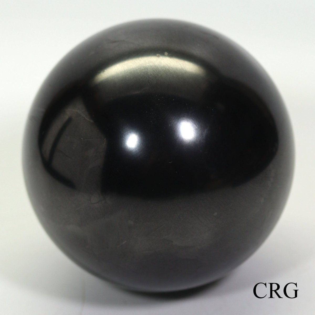 QTY 1 - Polished Russian Shungite Sphere / 10cm AVG