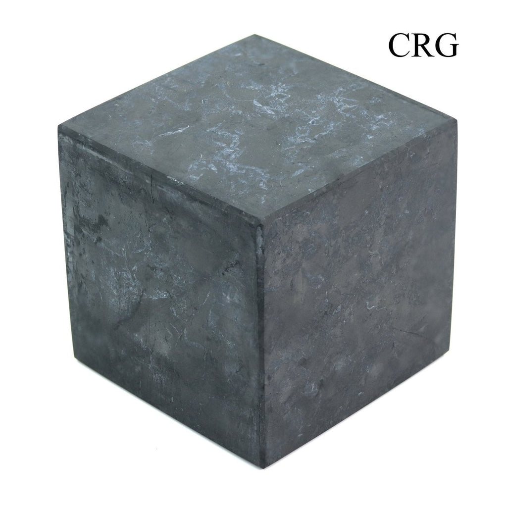 QTY 1 - Polished Shungite Cube / 10cm AVG
