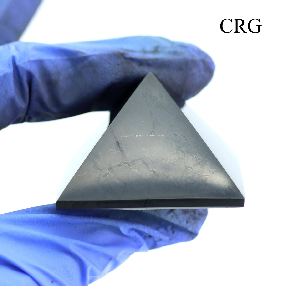 QTY 1 - Polished Shungite Pyramid / 4cm AVG